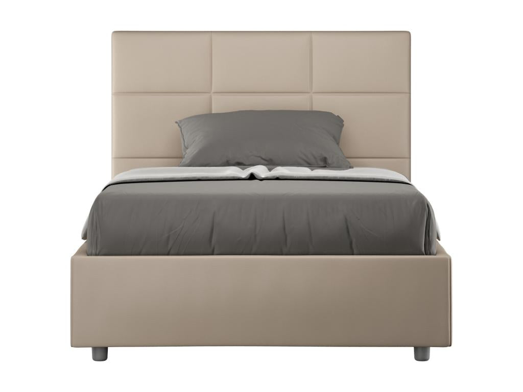 Lit 1 place et demi coffre rembourré 120x210 similicuir Maisonpuretop 11740THIP