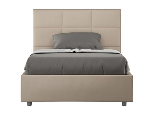 Lit 1 place et demi coffre rembourré 120x210 similicuir Maisonpuretop 11740THIP