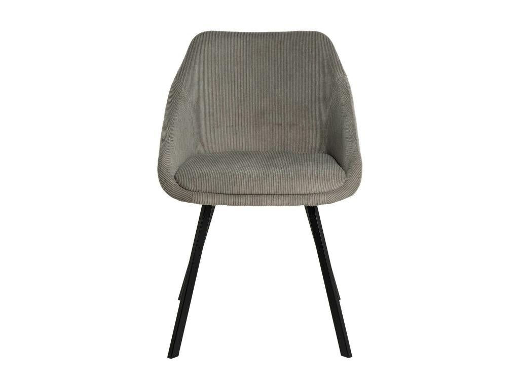 Chaise moderne Artvivrestore - Élégance en velours et pieds métal noir-Couleur Gris clair 97775TNMR