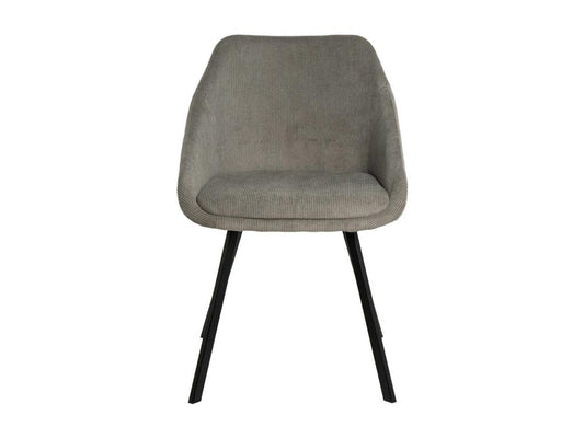 Chaise moderne Artvivrestore - Élégance en velours et pieds métal noir-Couleur Gris clair 97775TNMR